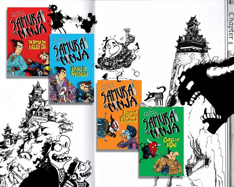 Samurai vs Ninja Book covers and images